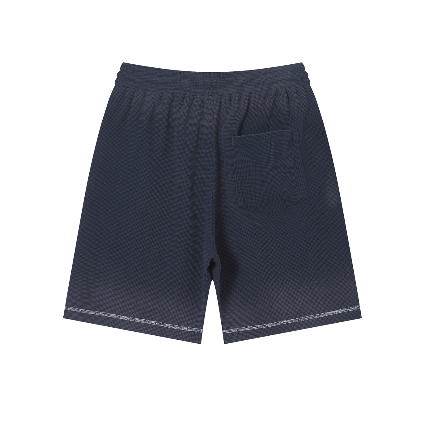 Unisex Sunfade Waffle Raw Hem Shorts