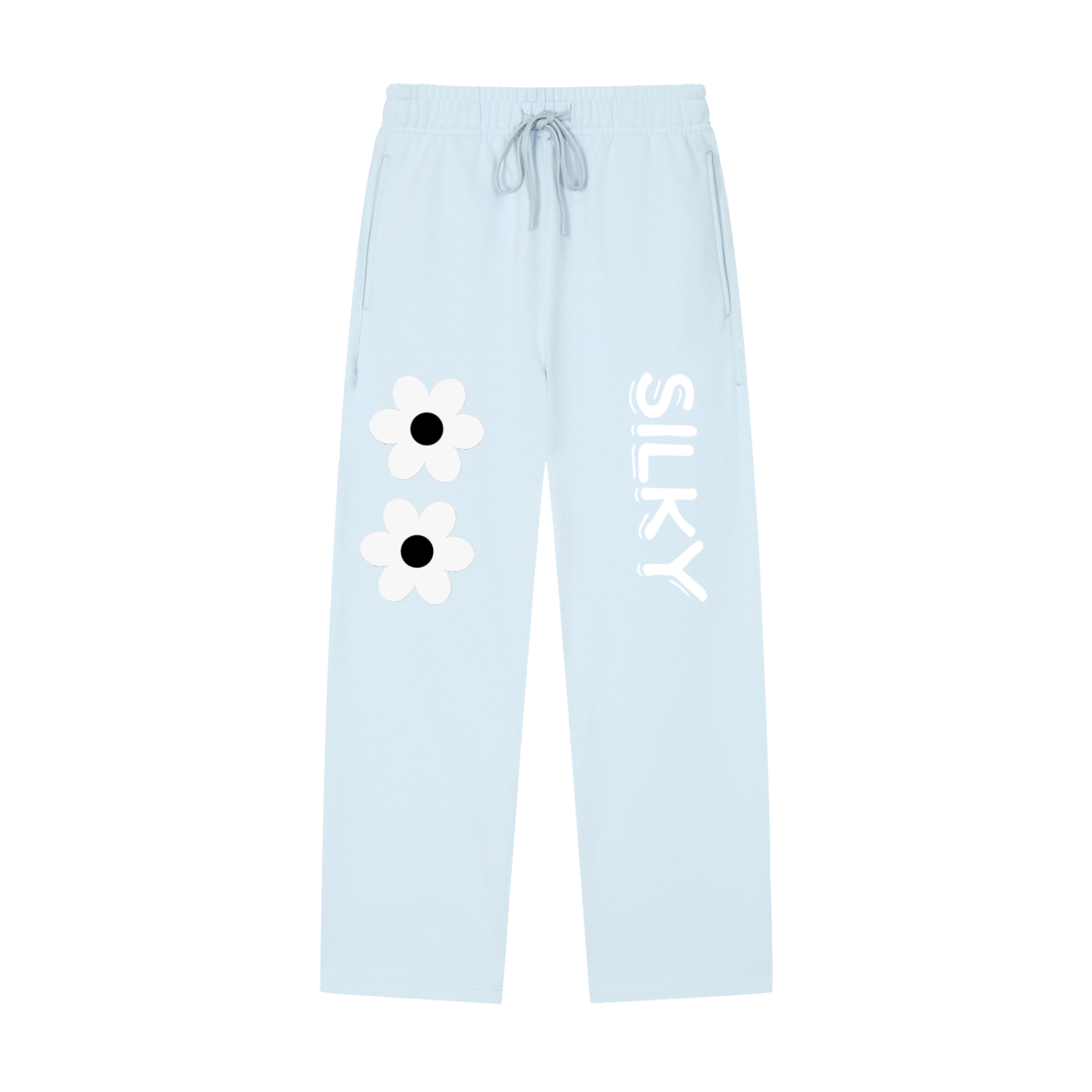 Solid Color Straight-Leg Sweatpants