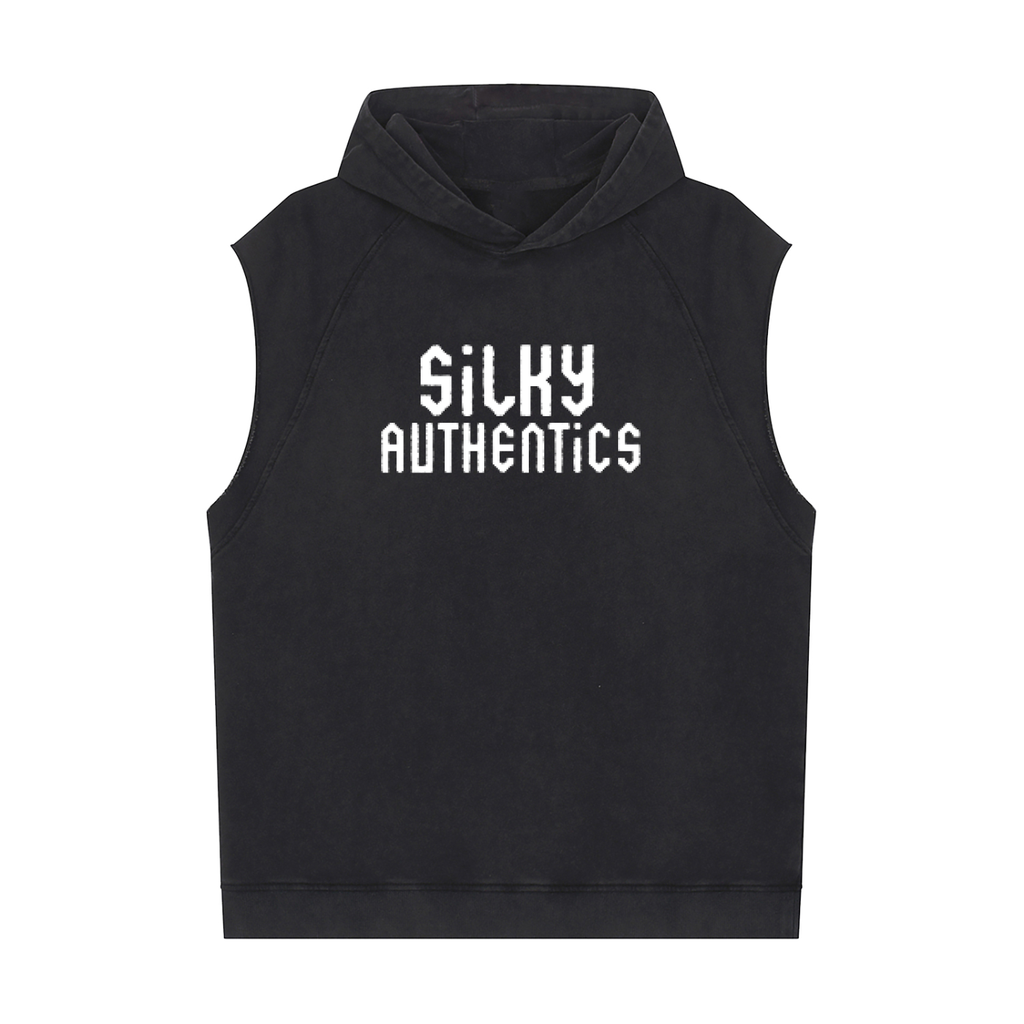 Snow Washed Sleeveless Hoodie