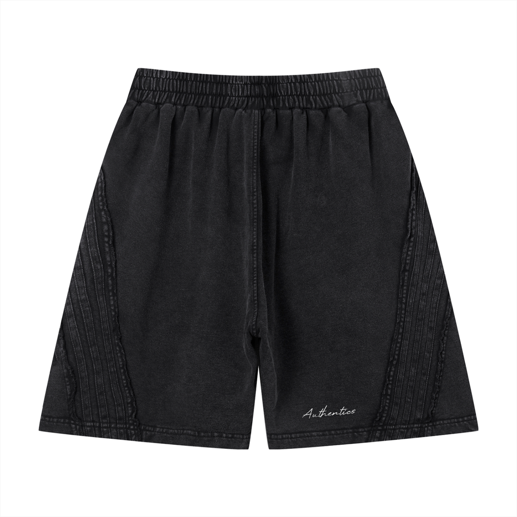 Unisex Vintage Wash Raw Edge Shorts