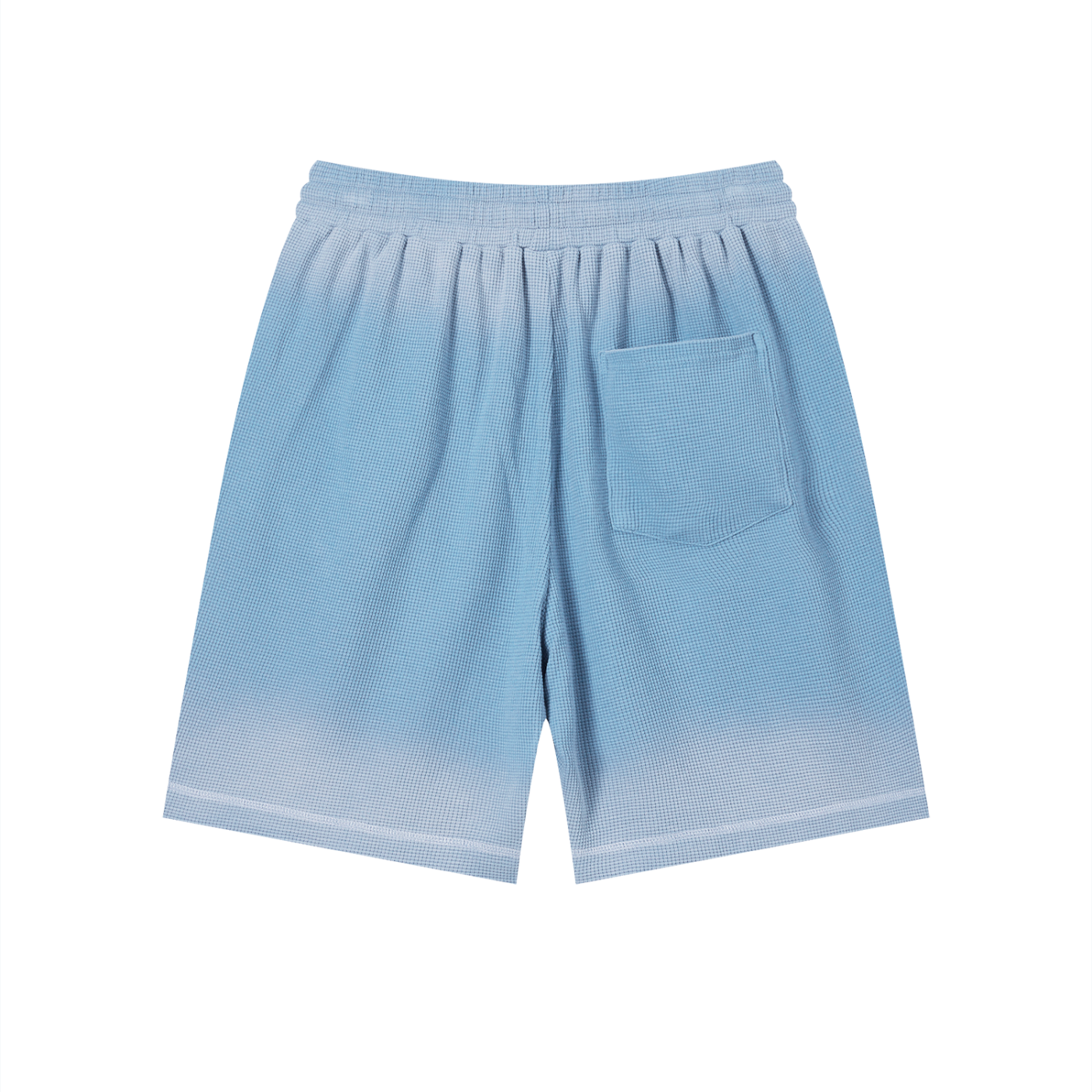 Unisex Sunfade Waffle Raw Hem Shorts