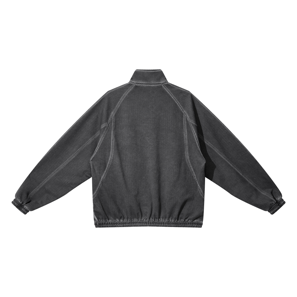 Unisex Vintage Wash Full Zip Mesh Jacket