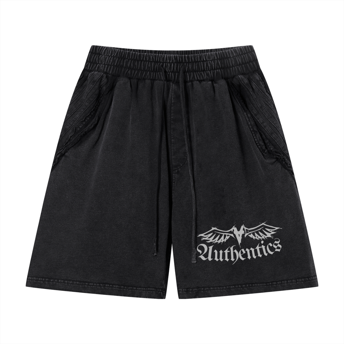 Unisex Vintage Wash Raw Edge Shorts