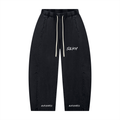 Unisex Mineral Wash Barrel Leg Pants