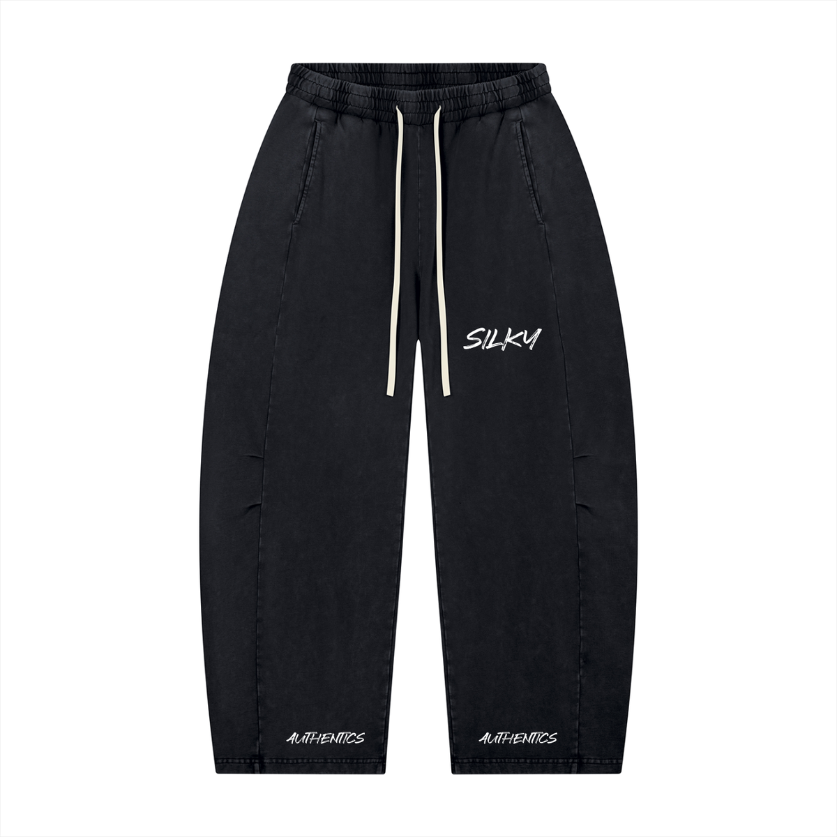 Unisex Mineral Wash Barrel Leg Pants