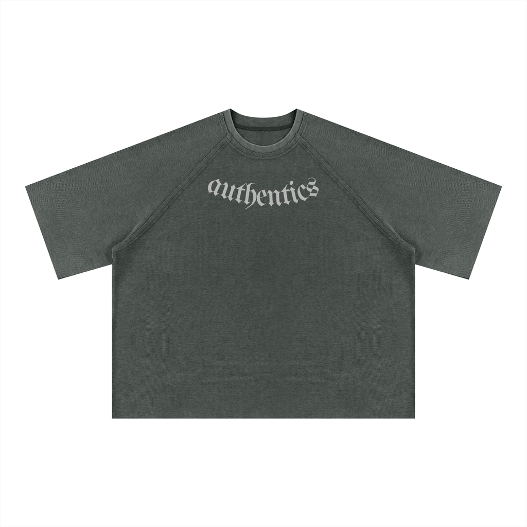 Unisex Mineral Wash Boxy Waffle T-Shirt